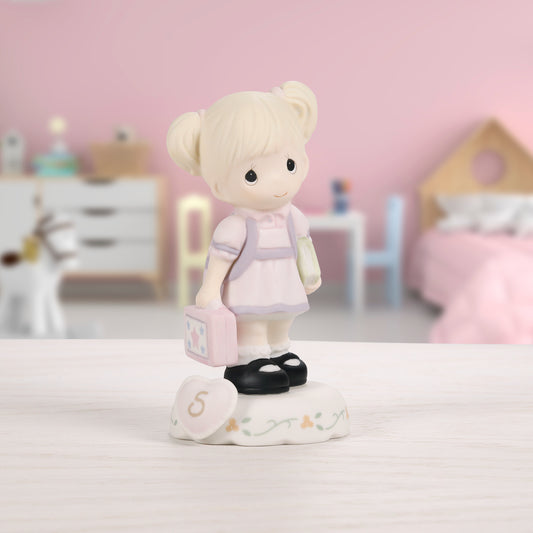 Growing In Grace, Age 5, Blonde Girl Figurine