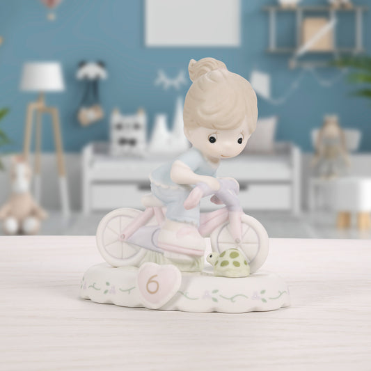 Growing In Grace, Age 6, Brunette Girl Figurine