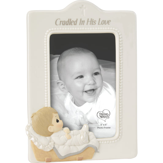 Cradled In His Love Boy Photo Frame