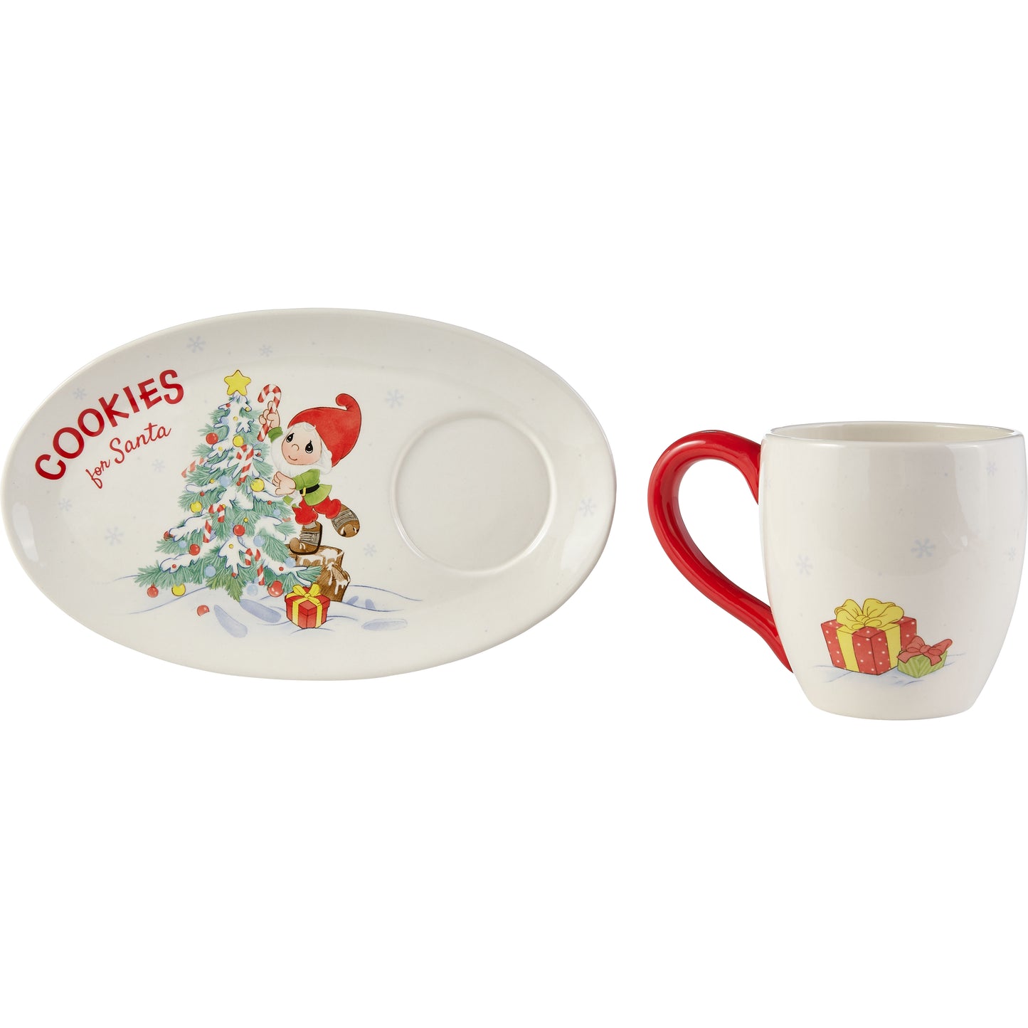 Welcome Gnome Santa Milk And Cookies Set
