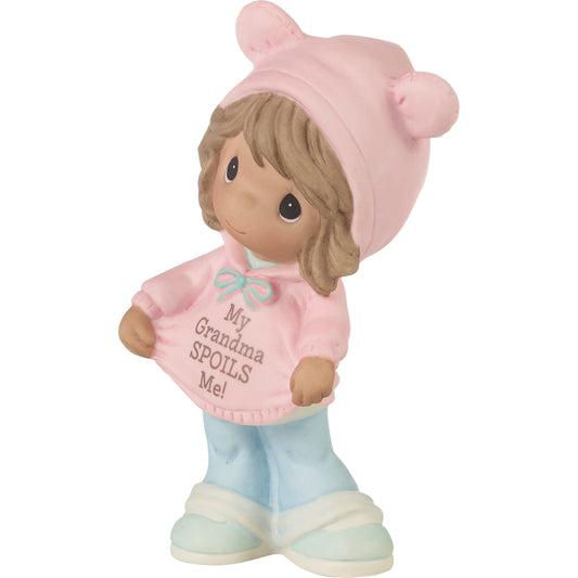 My Grandma Spoils Me Brunette Hair/Medium Skin Girl Figurine