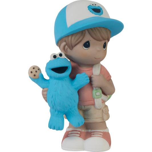 Sesame Street I'm Your Biggest Fan Brunette Boy Figurine