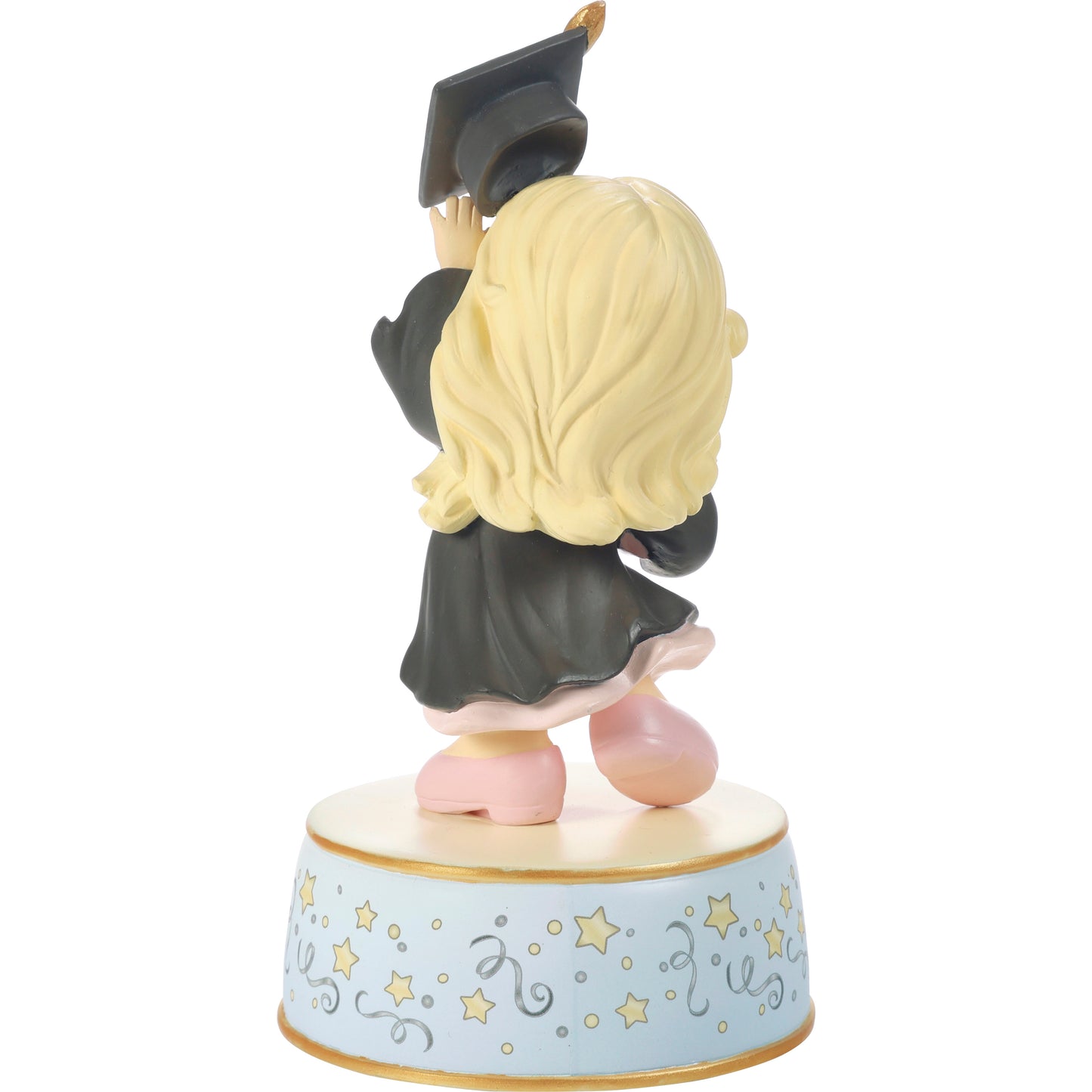 From Cap And Gown To New Horizons Blonde Girl/Black Gown Graduation Musical