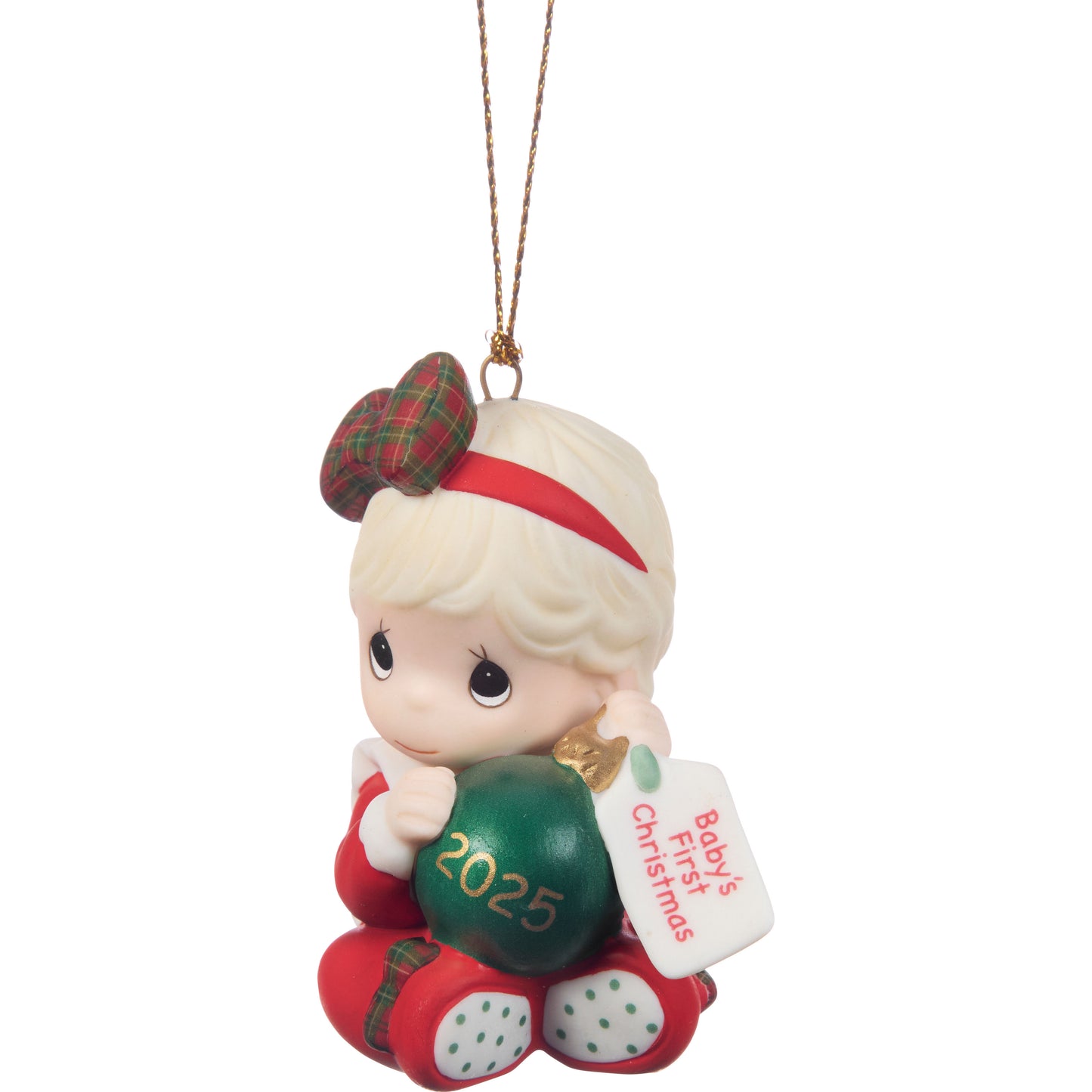 Baby's First Christmas 2025 Dated Girl Ornament