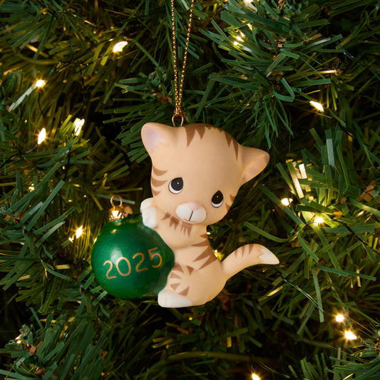 Purr-fectly Festive 2025 Dated Cat Ornament