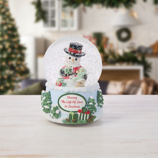 Sharing The Gift Of Love At Christmas Annual Snowman Snow Globe