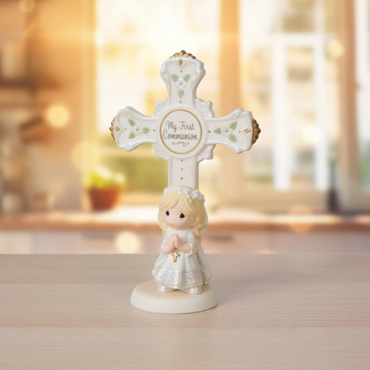 My First Communion Cross, Blonde Girl