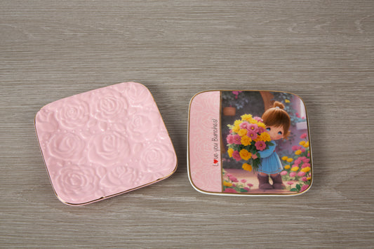 Love You Bunches! Trinket Trays, Girl, Set Of 2
