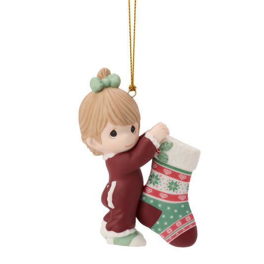 It's Beginning To Look A Lot Like Christmas Girl Ornament