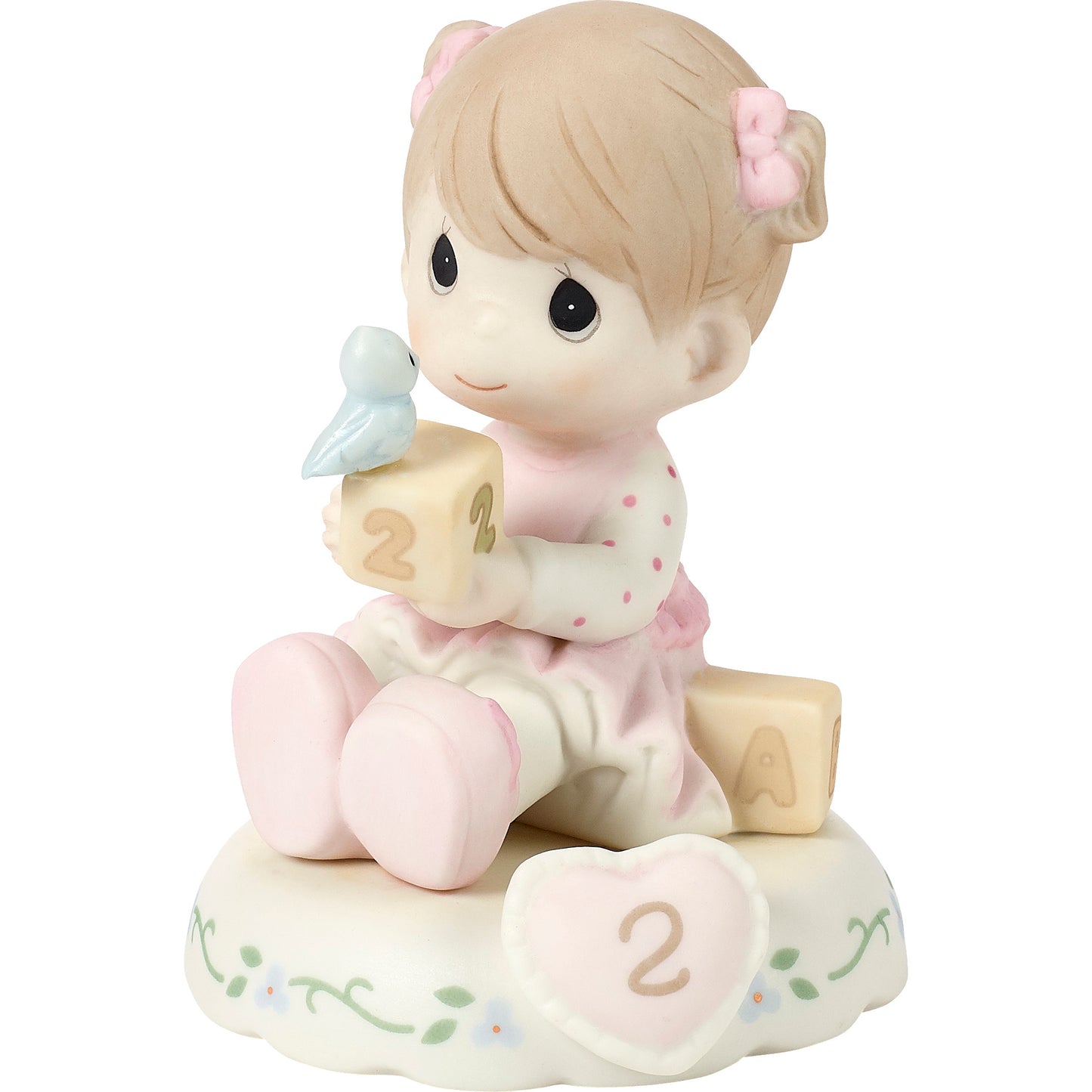 Growing In Grace, Age 2, Brunette Girl Figurine
