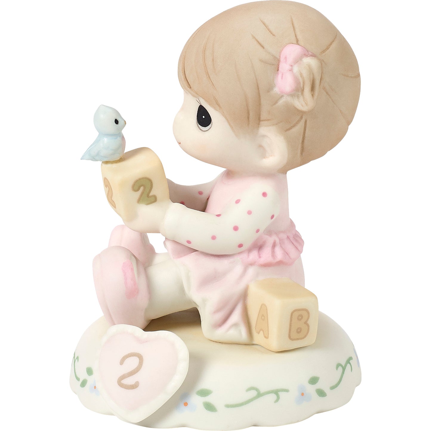 Growing In Grace, Age 2, Brunette Girl Figurine