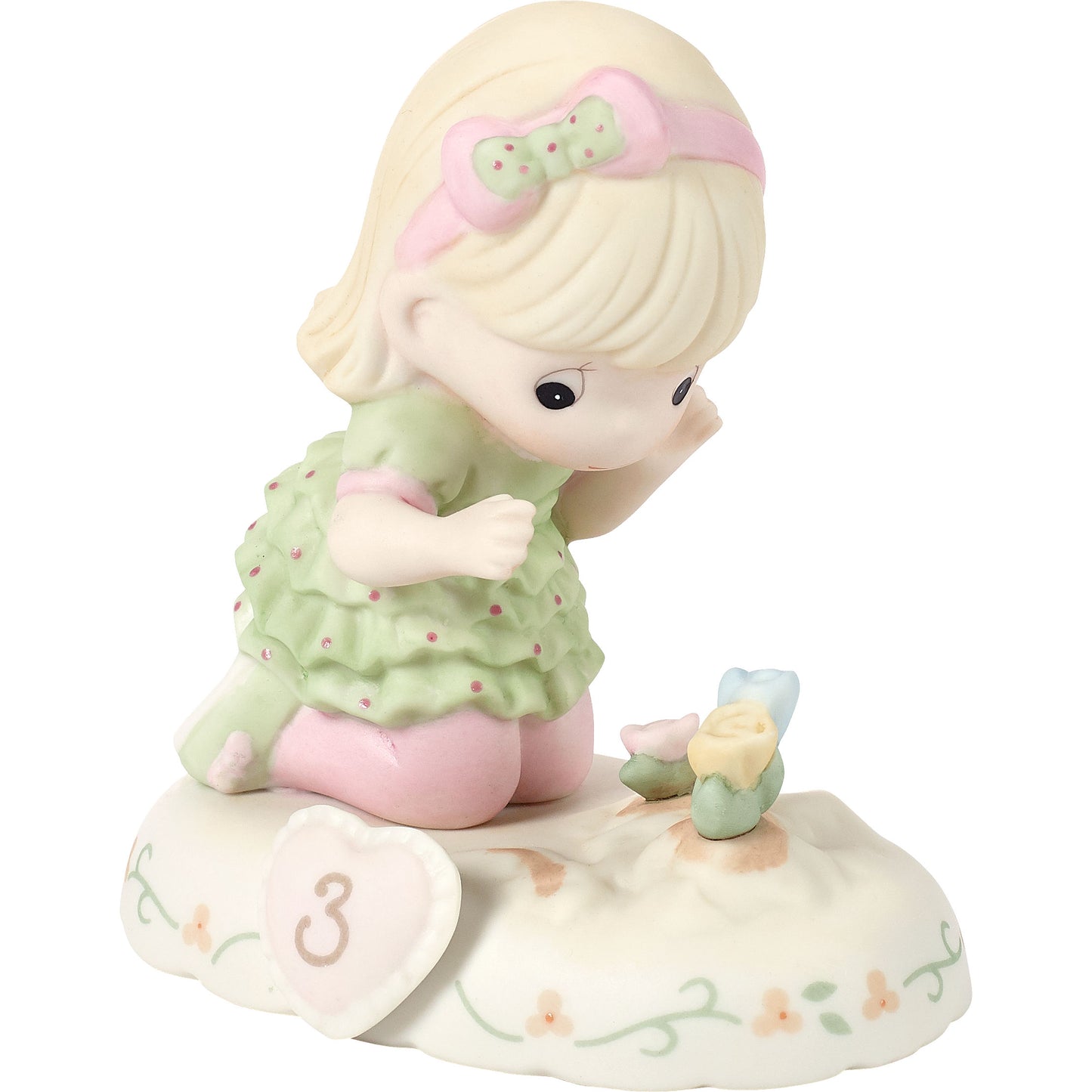 Growing In Grace, Age 3, Blonde Girl Figurine