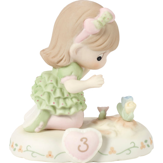Growing In Grace, Age 3, Blonde Girl Figurine