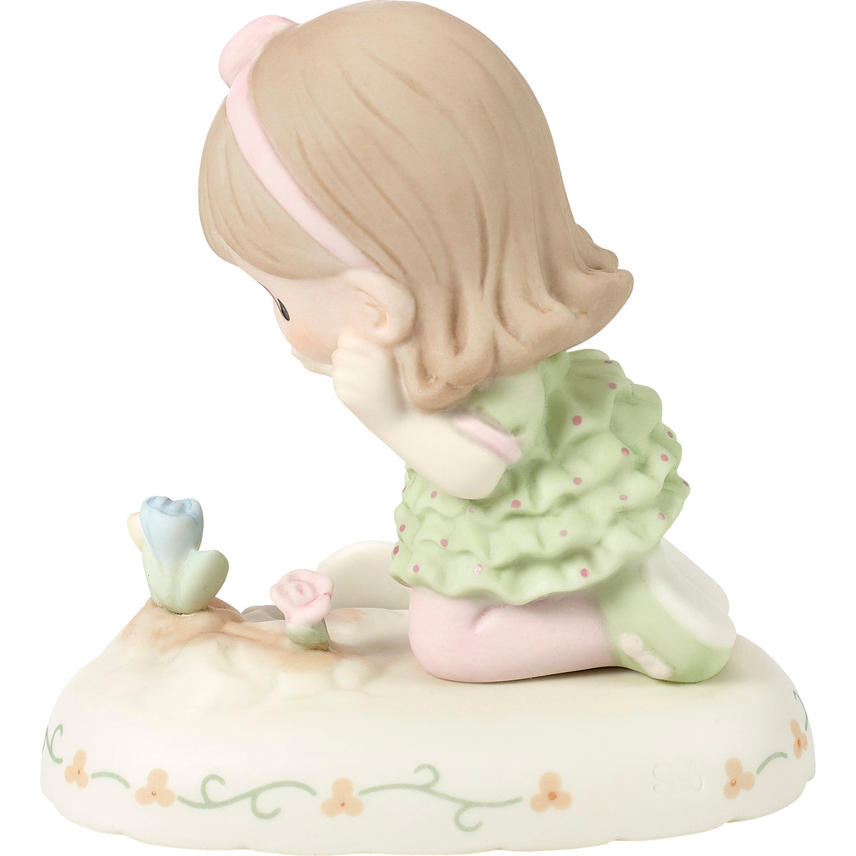 Growing In Grace, Age 3 Brunette Girl Figurine