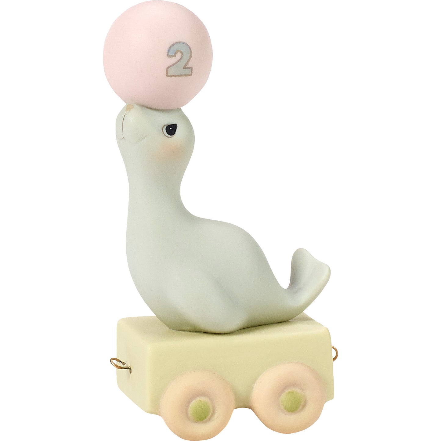 Birthday Train, Age 2, God Bless You On Your Birthday, Bisque Porcelain Figurine