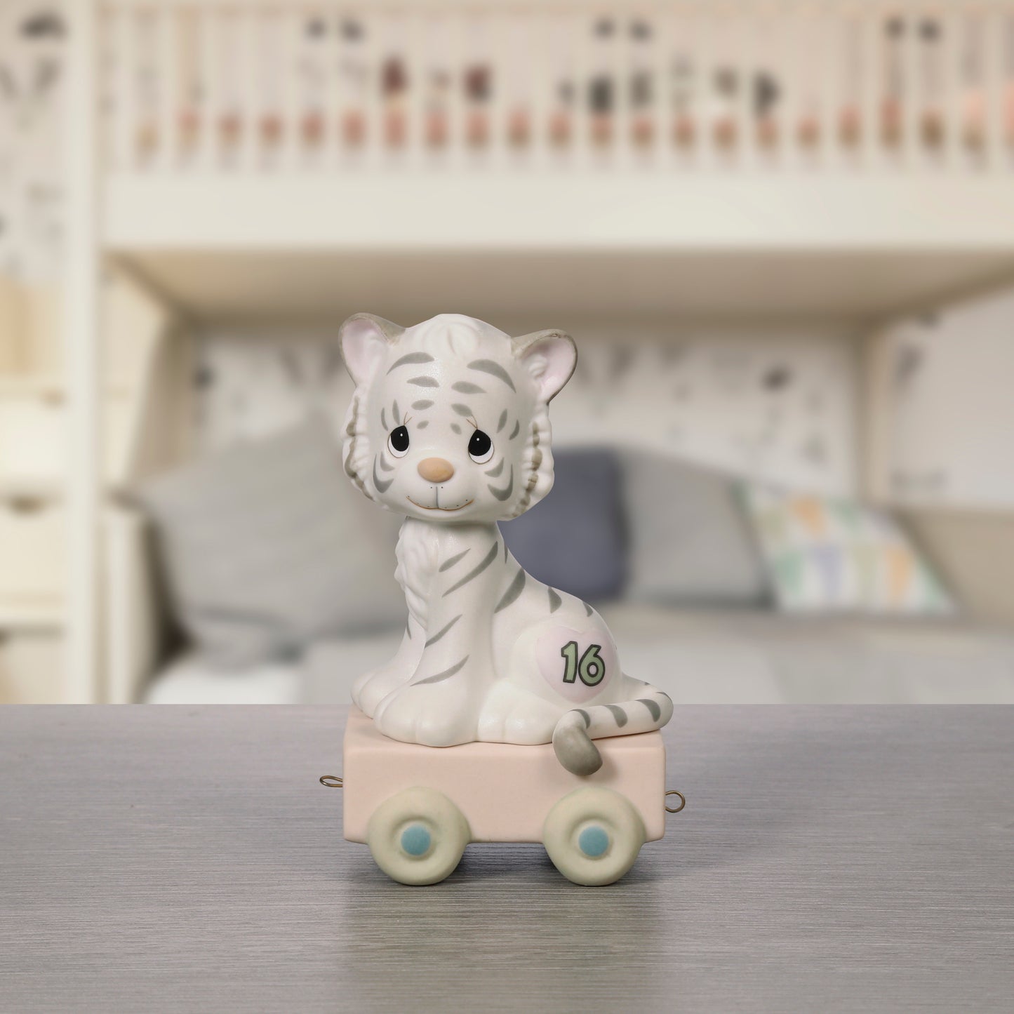 Birthday Train, Age 16, 16 And Feline Fine Figurine