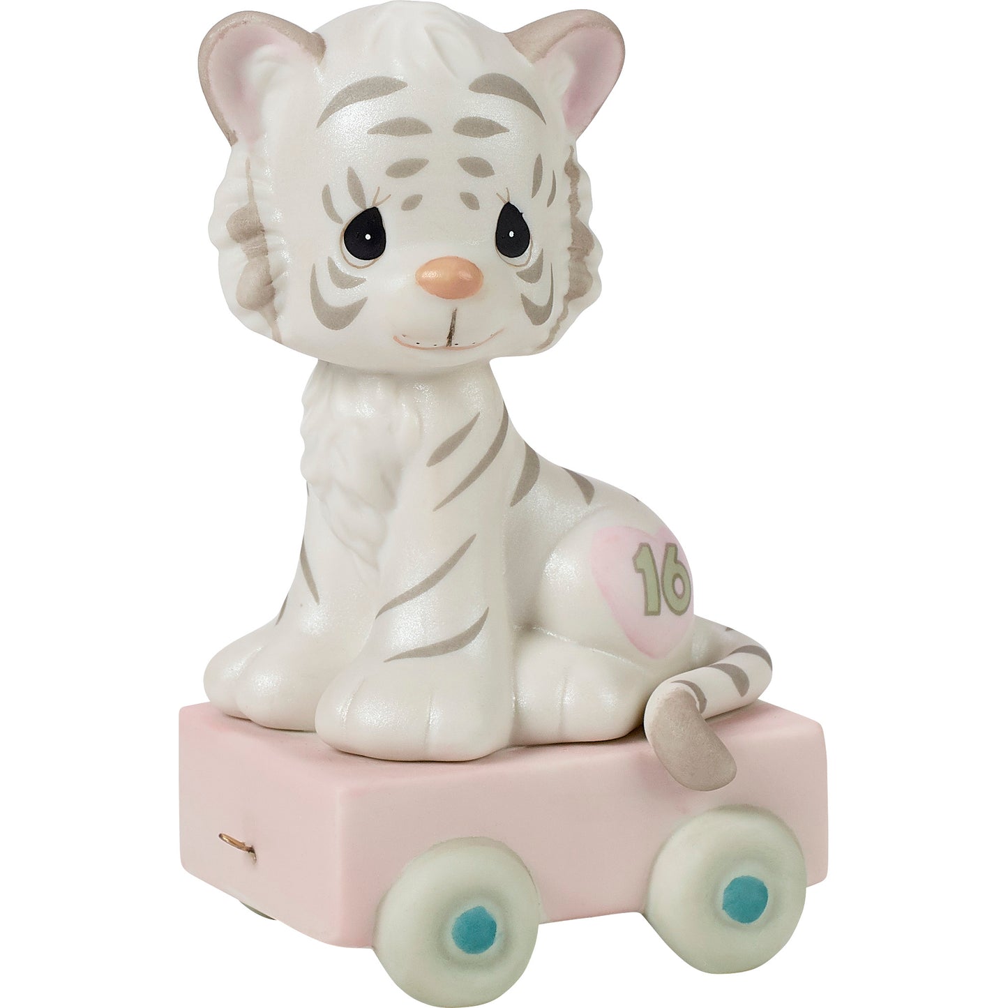 Birthday Train, Age 16, 16 And Feline Fine Figurine