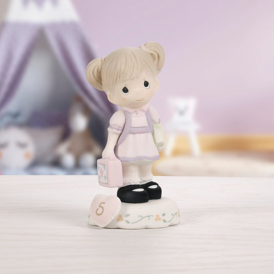 Growing In Grace, Age 5, Brunette Girl Figurine