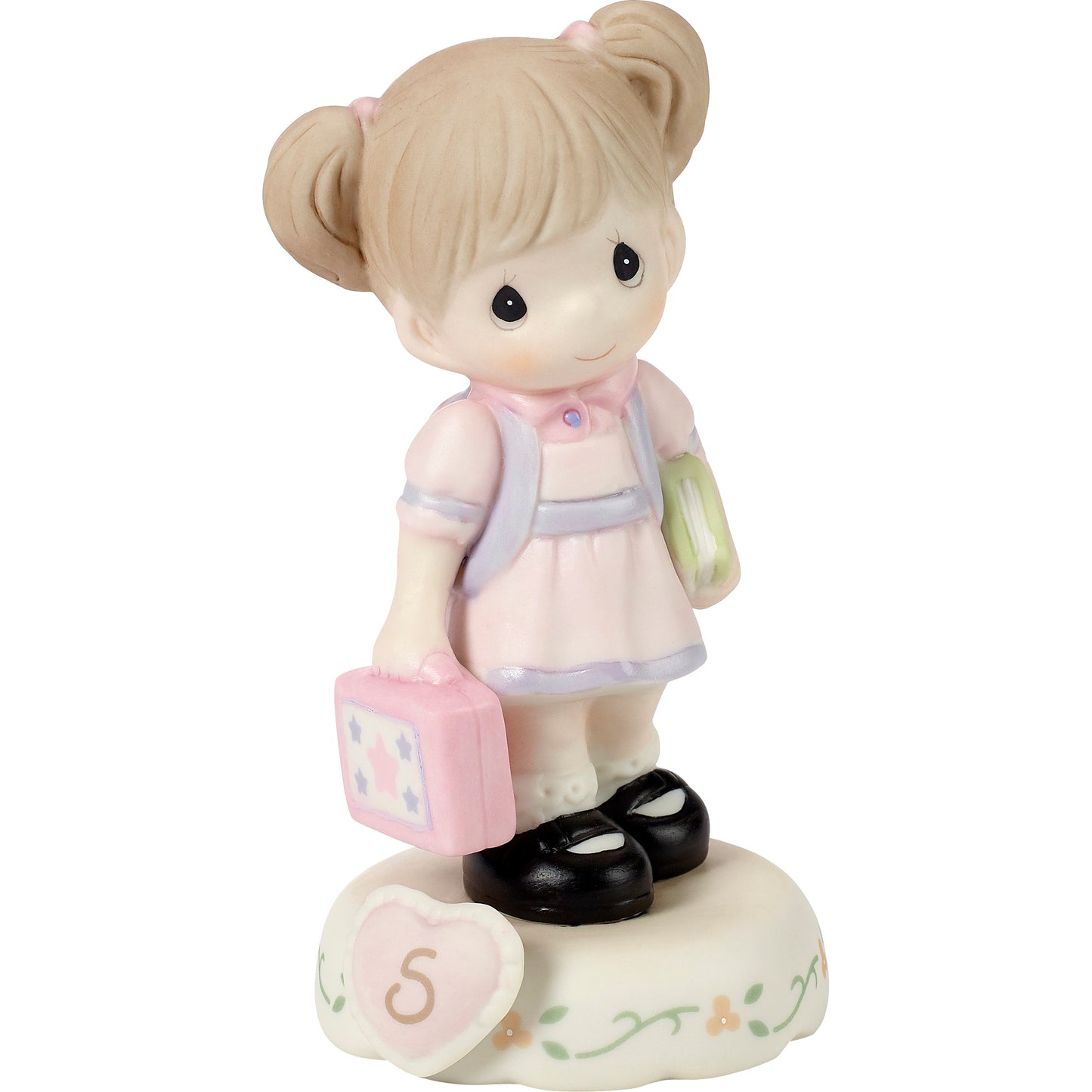 Growing In Grace, Age 5, Brunette Girl Figurine