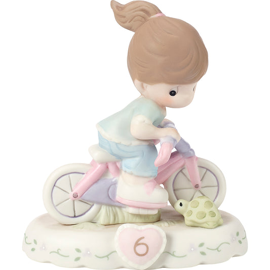 Growing In Grace, Age 6, Brunette Girl Figurine