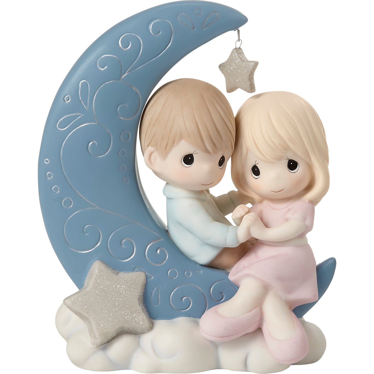 I Love You To The Moon And Back, Bisque Porcelain Figurine