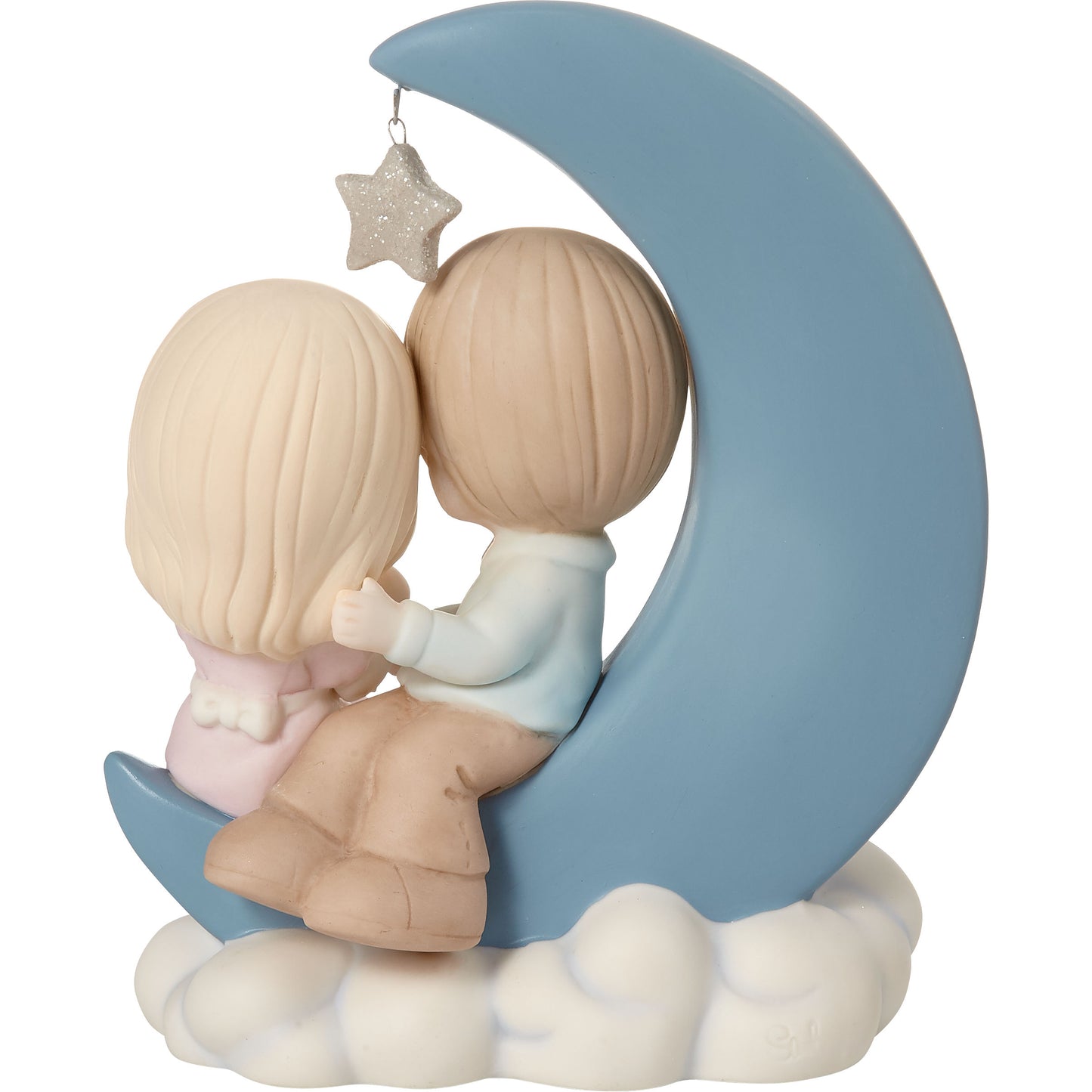 I Love You To The Moon And Back, Bisque Porcelain Figurine