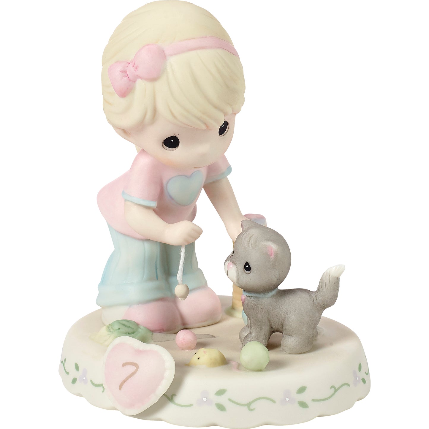 Growing In Grace, Age 7, Blonde Girl Figurine