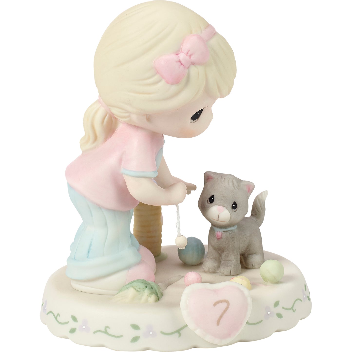Growing In Grace, Age 7, Blonde Girl Figurine