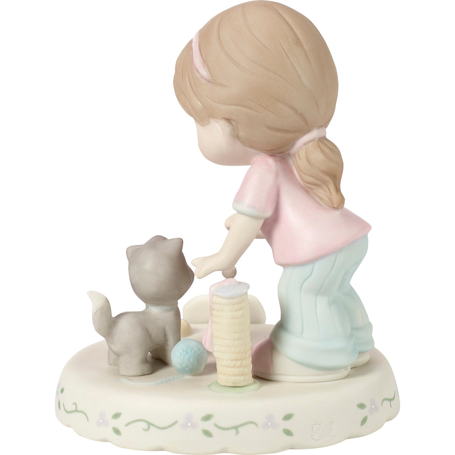 Growing In Grace, Age 7, Brunette Girl Figurine