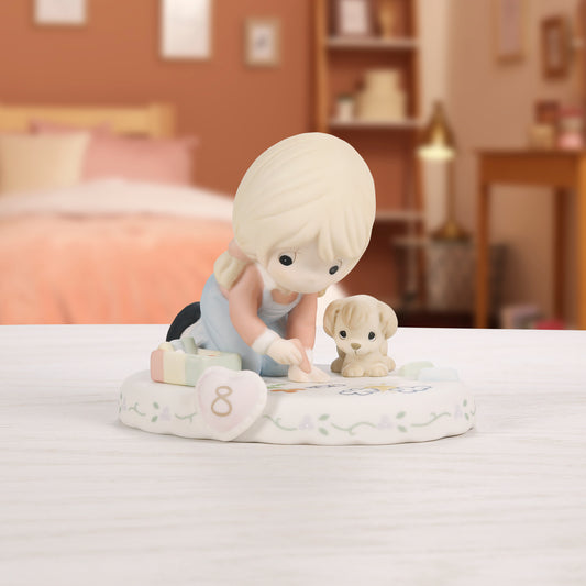 Growing In Grace, Age 8, Blonde Girl Figurine