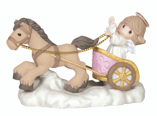 Life's A Joyous Ride, With The Fruit Of The Spirit Inside, Bisque Porcelain Figurine