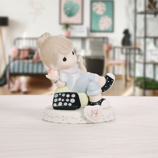 Growing In Grace, Age 14, Brunette Girl Figurine