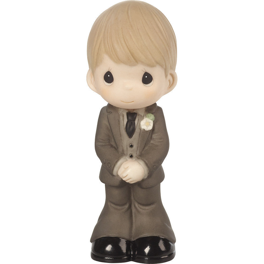 Mix and Match Wedding Cake Topper/Groom Figurine, Blond Hair, Light Skin Tone