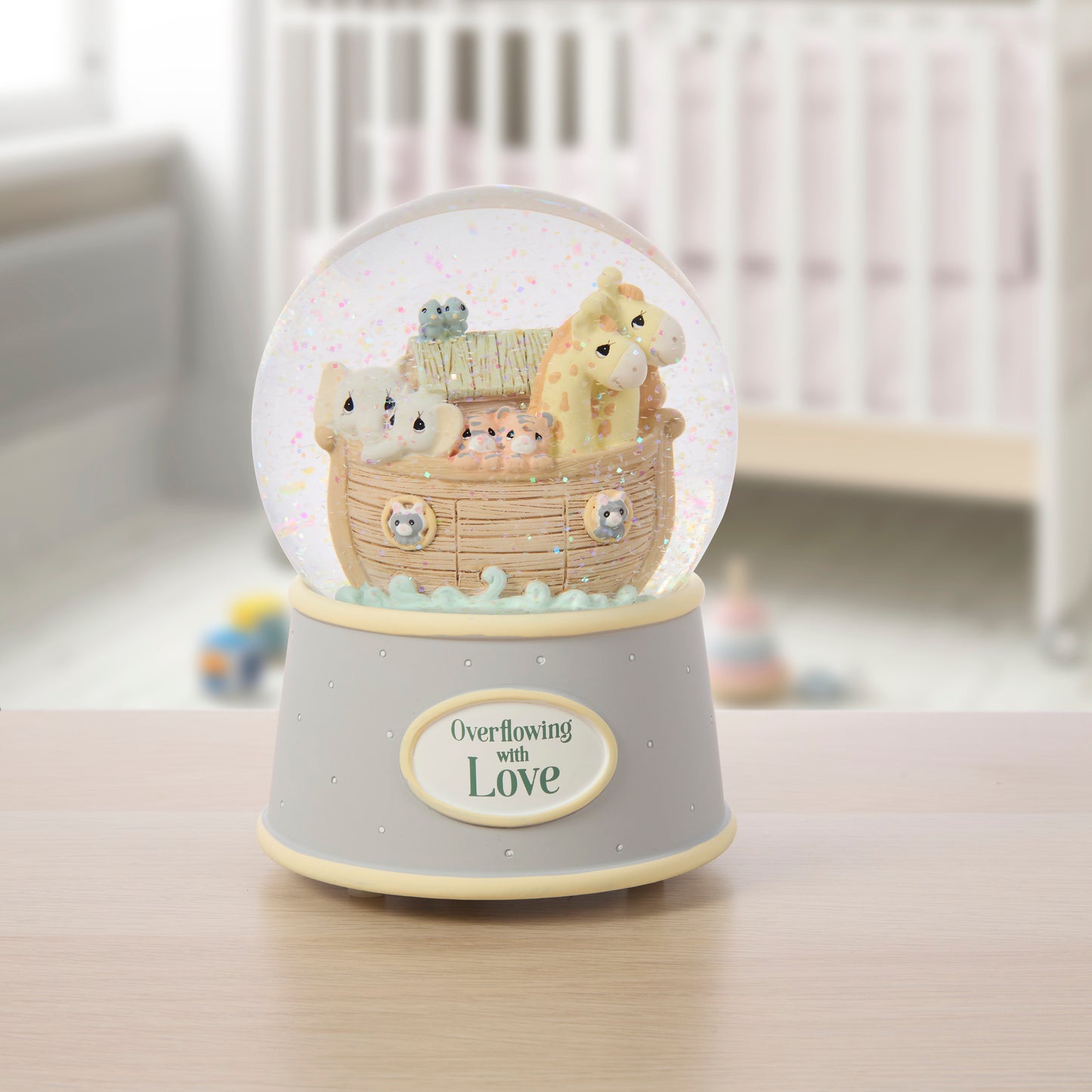 Overflowing With Love Noahs Ark Baby Snow Globe