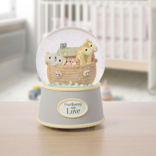 Overflowing With Love Noahs Ark Baby Snow Globe