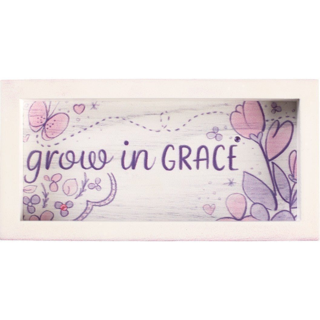Grow In Grace, Trinket Tray, Wood