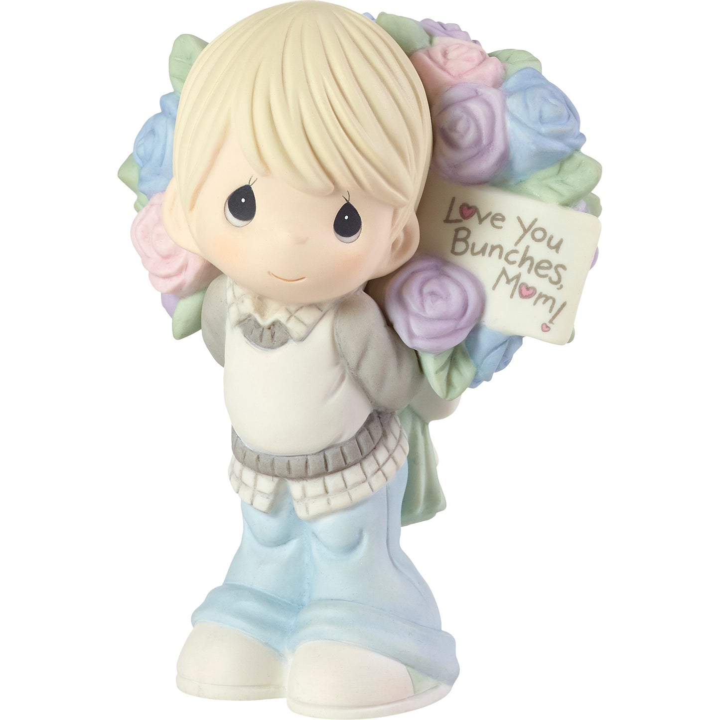 Love You Bunches, Mom!, Bisque Porcelain Figurine, Boy