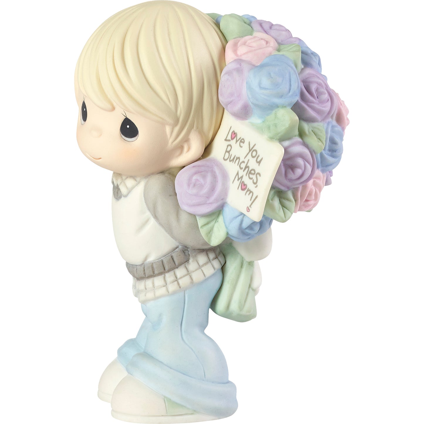 Love You Bunches, Mom!, Bisque Porcelain Figurine, Boy