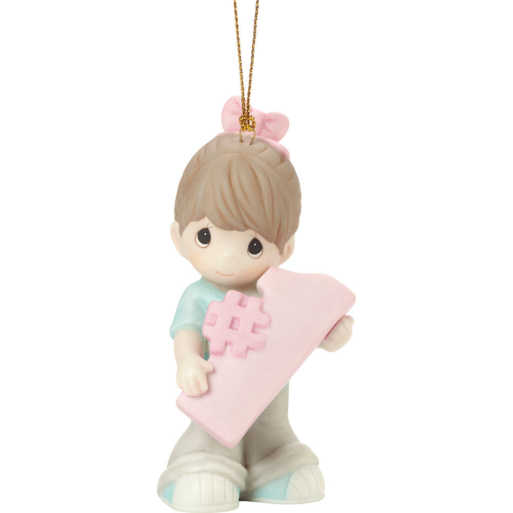 #You're Awesome Girl Ornament, Brunette