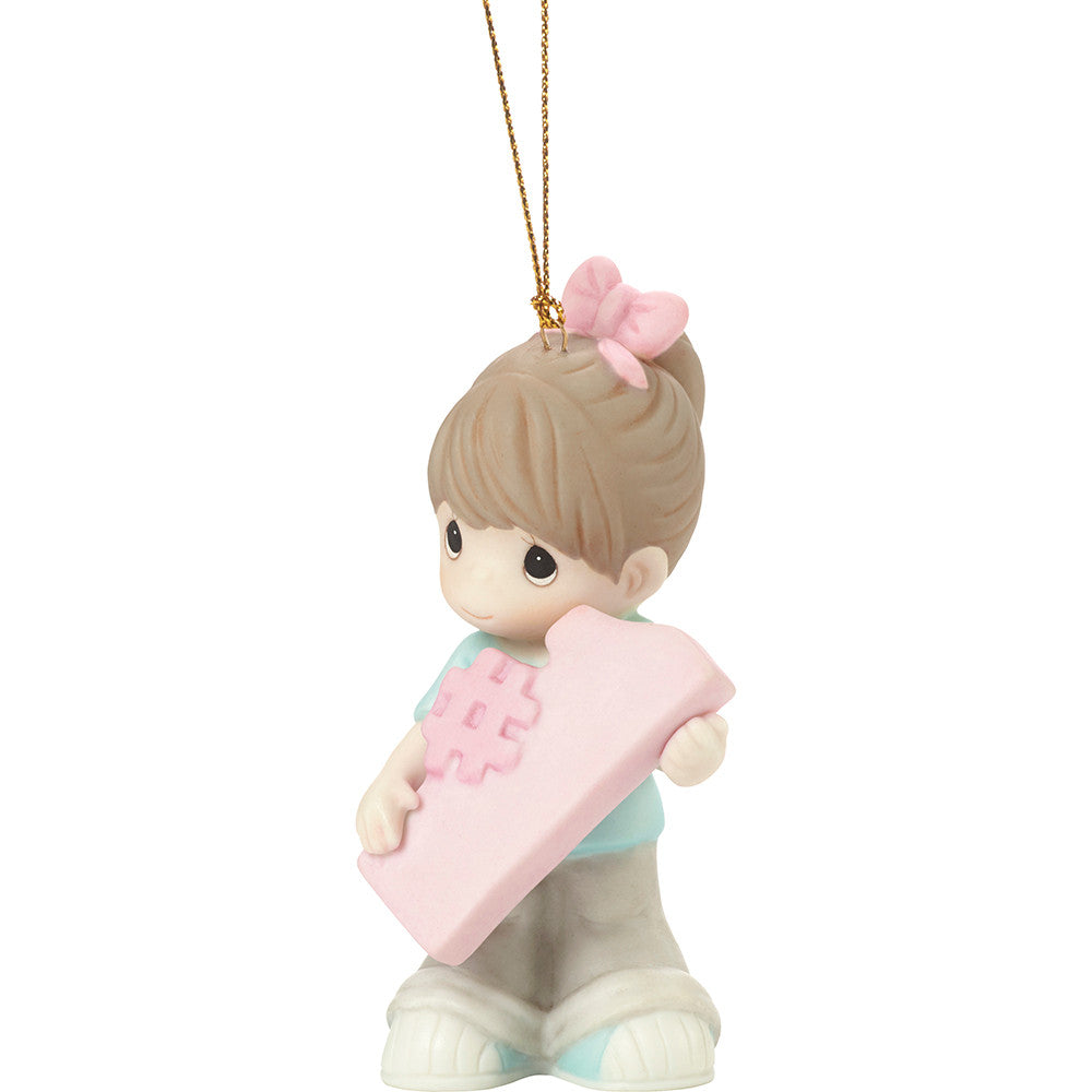 #You're Awesome Girl Ornament, Brunette