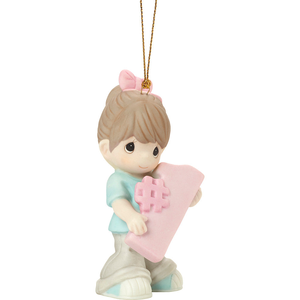 #You're Awesome Girl Ornament, Brunette