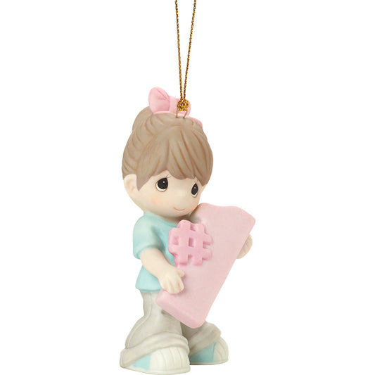 #You're Awesome Girl Ornament, Brunette