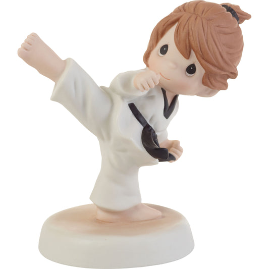 Kick Like A Girl Brunette Figurine
