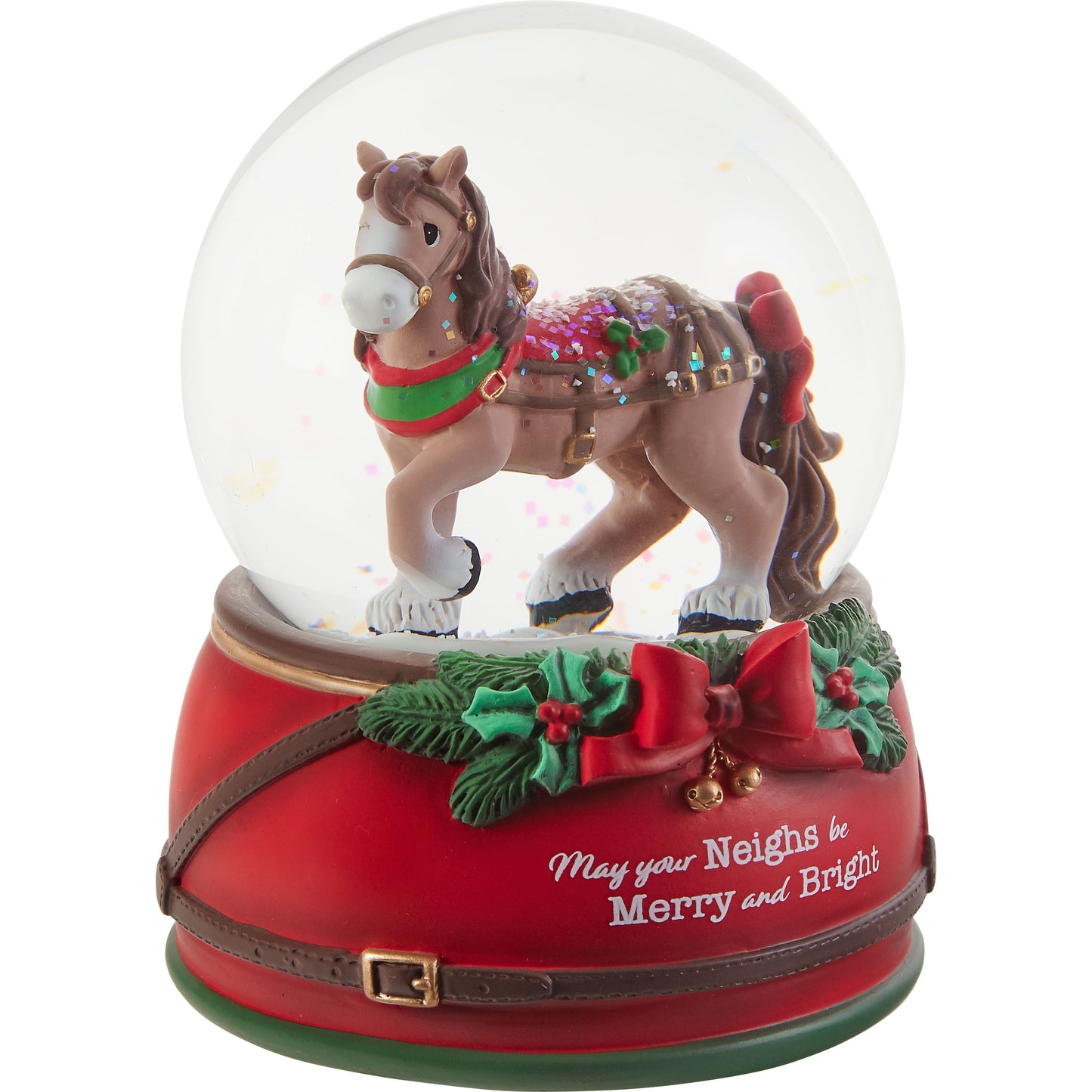 May Your Neighs Be Merry And Bright Annual Animal Snow Globe