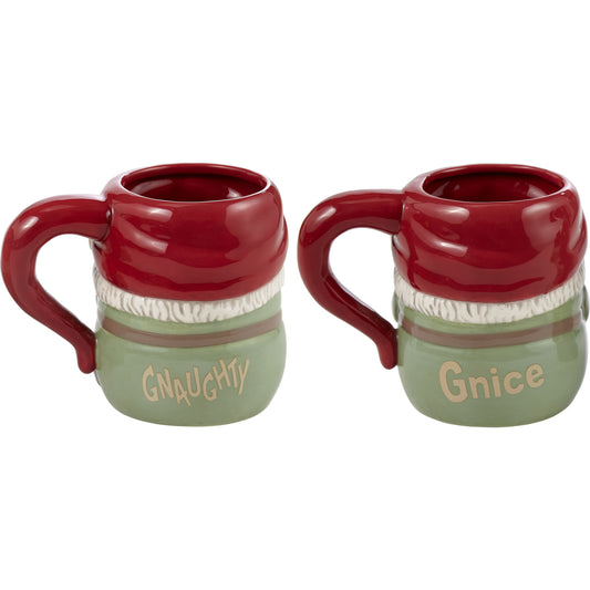 Set of 2 Gnaughty Or Gnice Gnome Mugs