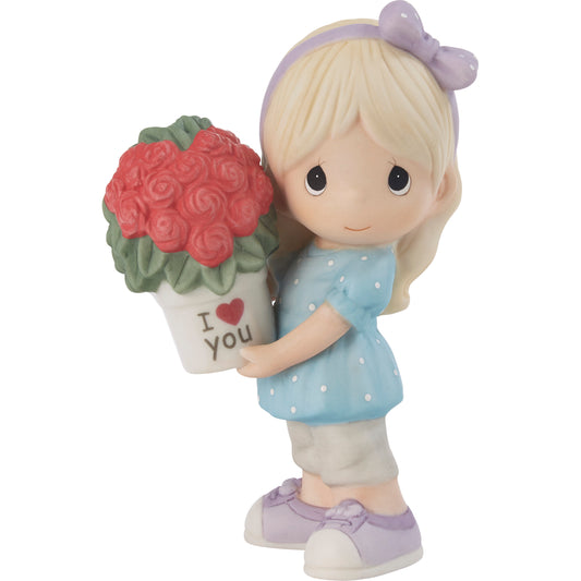 My Love For You Continues To Grow Blonde Girl Figurine