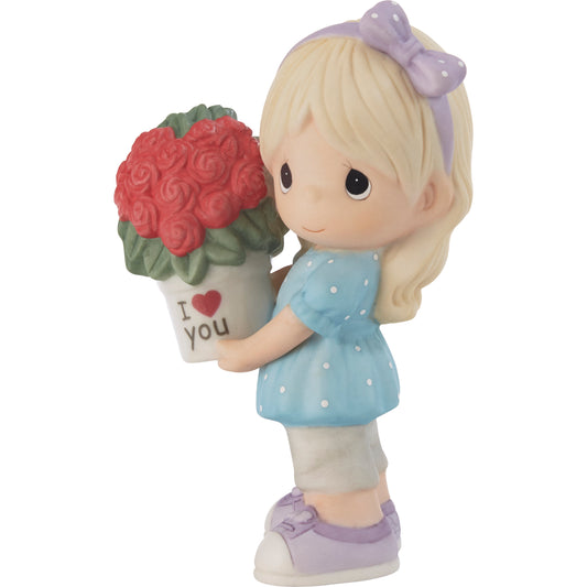 My Love For You Continues To Grow Blonde Girl Figurine