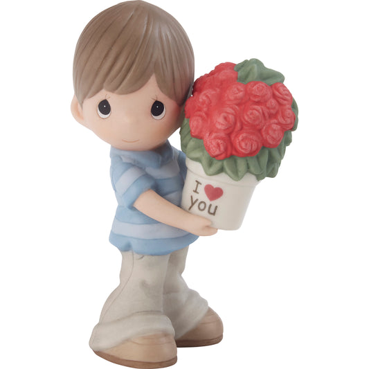 My Love For You Continues To Grow Brunette Boy Figurine