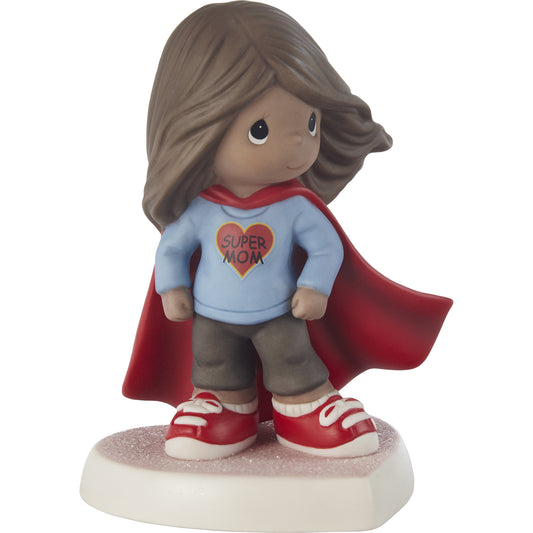 You're My Super Mom Brunette Hair/Dark Skin Figurine