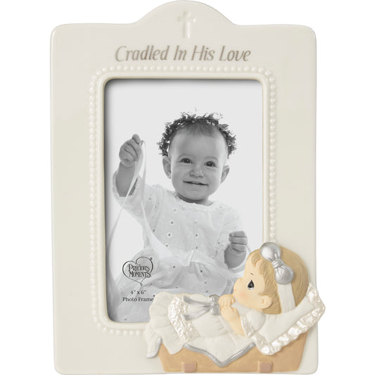 Cradled In His Love Girl Photo Frame